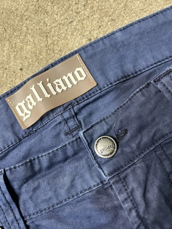 Pantalón Galliano Azul Claro Hombre 34-36 Vintage Italia Foto 4 de 4