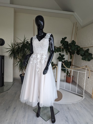Brautkleid / Hochzeitskleid Größe 34 . Marke Weise . Kurz.NEU - Bild 4 von 11