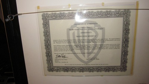 WB ANIMANIACS MINERVA Original Production Cel Framed COA - Picture 2 of 3