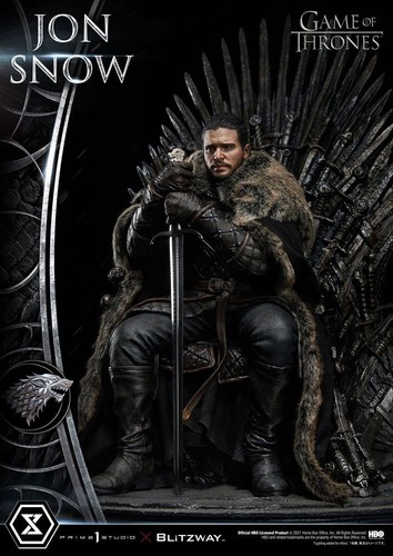 GAME of THRONES: JON SNOW with THRONE 1/4 STATUE 60 cm PRIME 1 STUDIO – BLITZWAY - Imagen 10 de 22