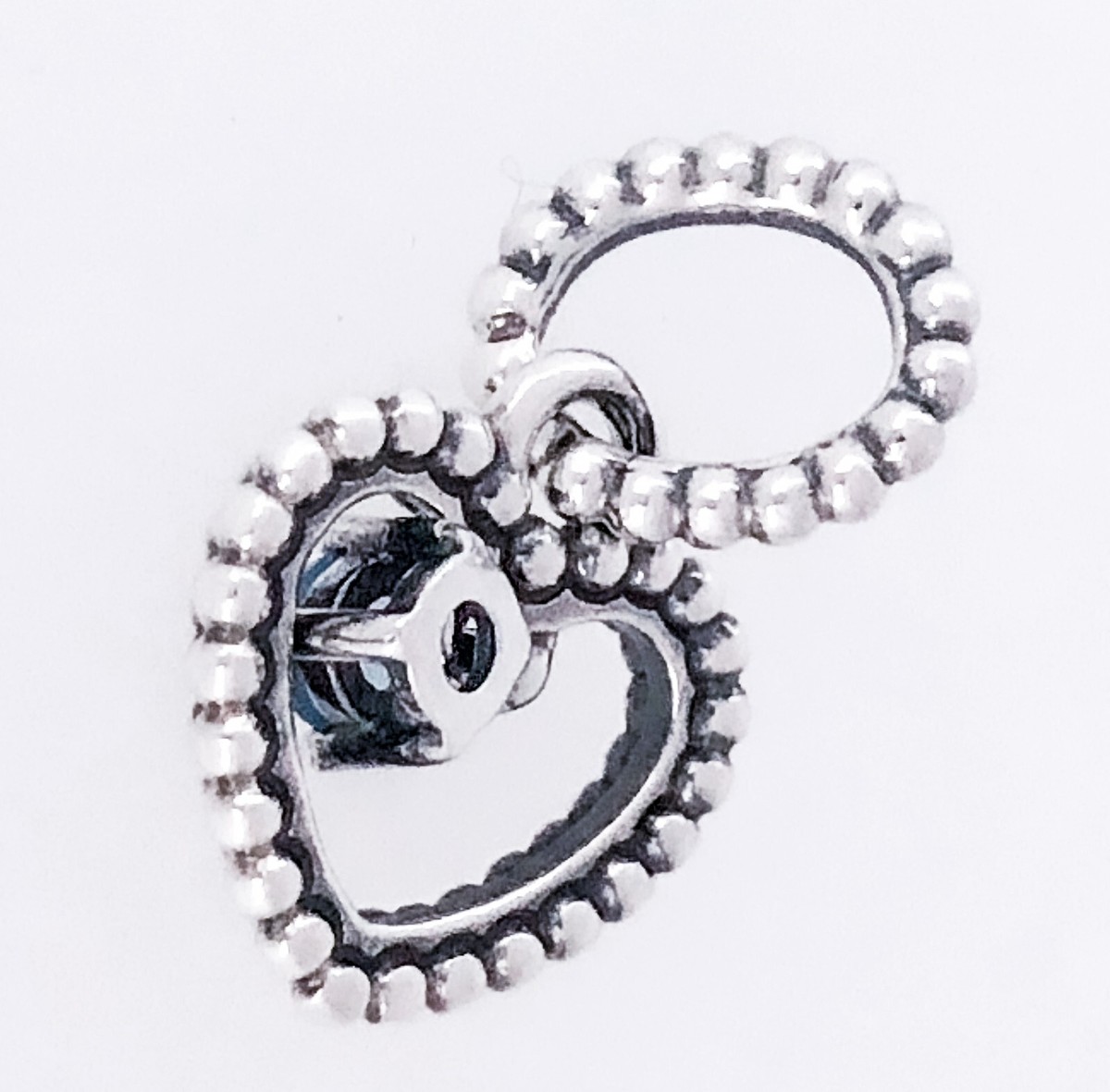 New PANDORA March Blue Heart Charm, Pendant Necklace Bracelet Gift 