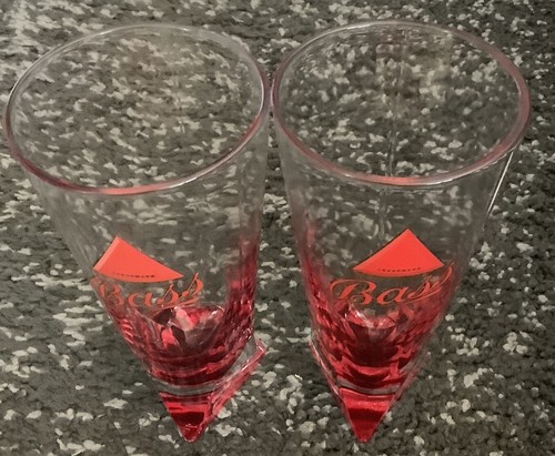 JUEGO DE 2 vasos de cerveza Bass Ale triángulo rojo - Imagen 2 de 5