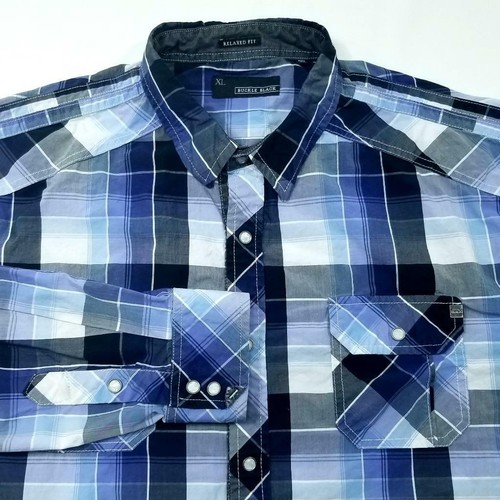 Snap Button Down Dress Shirt - XL 
