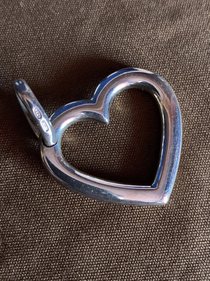 Raro Pomellato Ciondolo Pendente Cuore Silhouette Argento 925 Limited Edition - Immagine 2 di 3