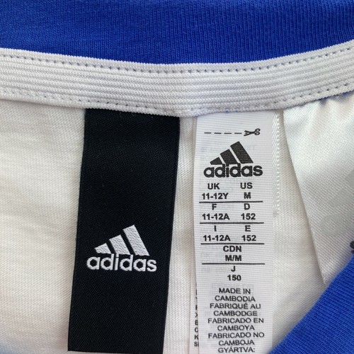 Adidas White Sport Crew Neck T Shirt Size 11 - 12 Years - Picture 4 of 9