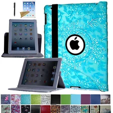 For iPad 5th Generation 2017 9.7 A1822 A1823  Rotating Smart Case Magnetic Cover