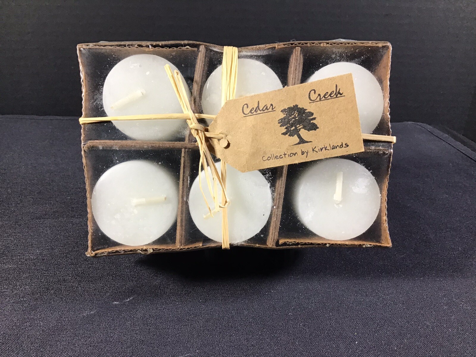 Votive candles Cedar Creek by Kirklands White Vanilla 6 pack New in Box