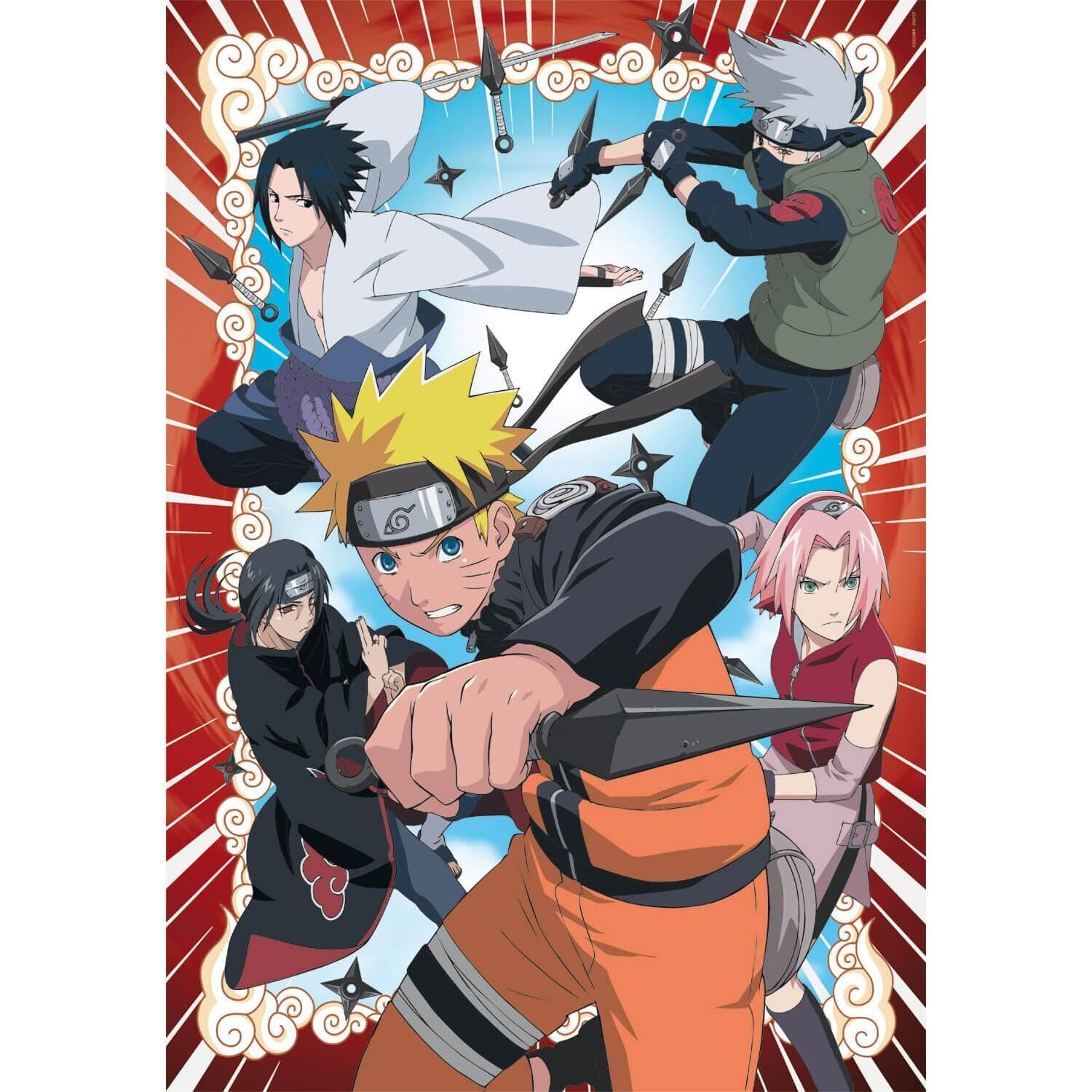 Clementoni 39831 Naruto Puzzle 1000 Teile, Hochwertige Kollektion, für Erwachsen
