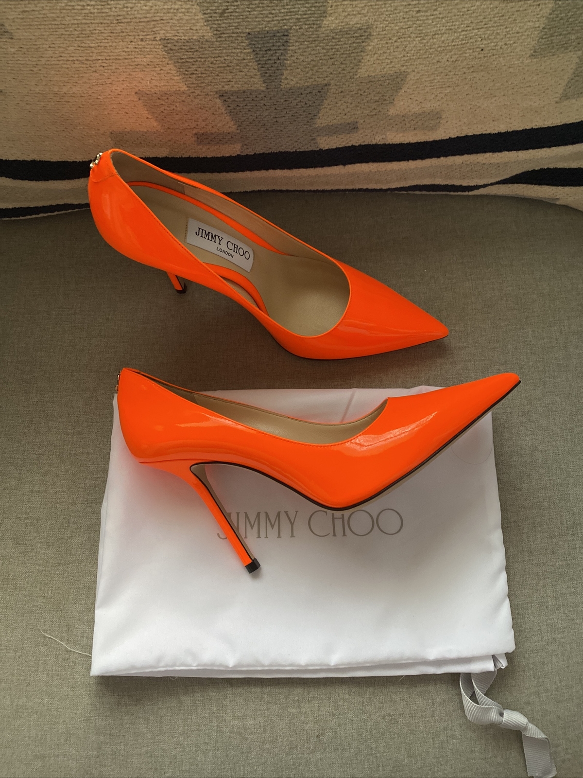 jimmy choo orange heels