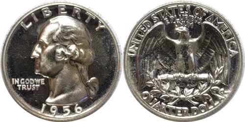 1956 25C Washington Silver Quarter Proof