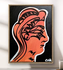 CORBELLIC Roman Queen 12x9 Original Painting Impressionism Fine Art Home Design