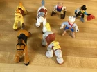 Vintage Fisher Price Western Town Horses (4) Cowboys (3)