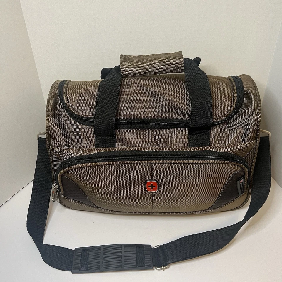SwissGear Brown Neutral Duffel Bag | Adj Strap | Carry-On, Travel, Gym | SW6516 - Image 2 of 4