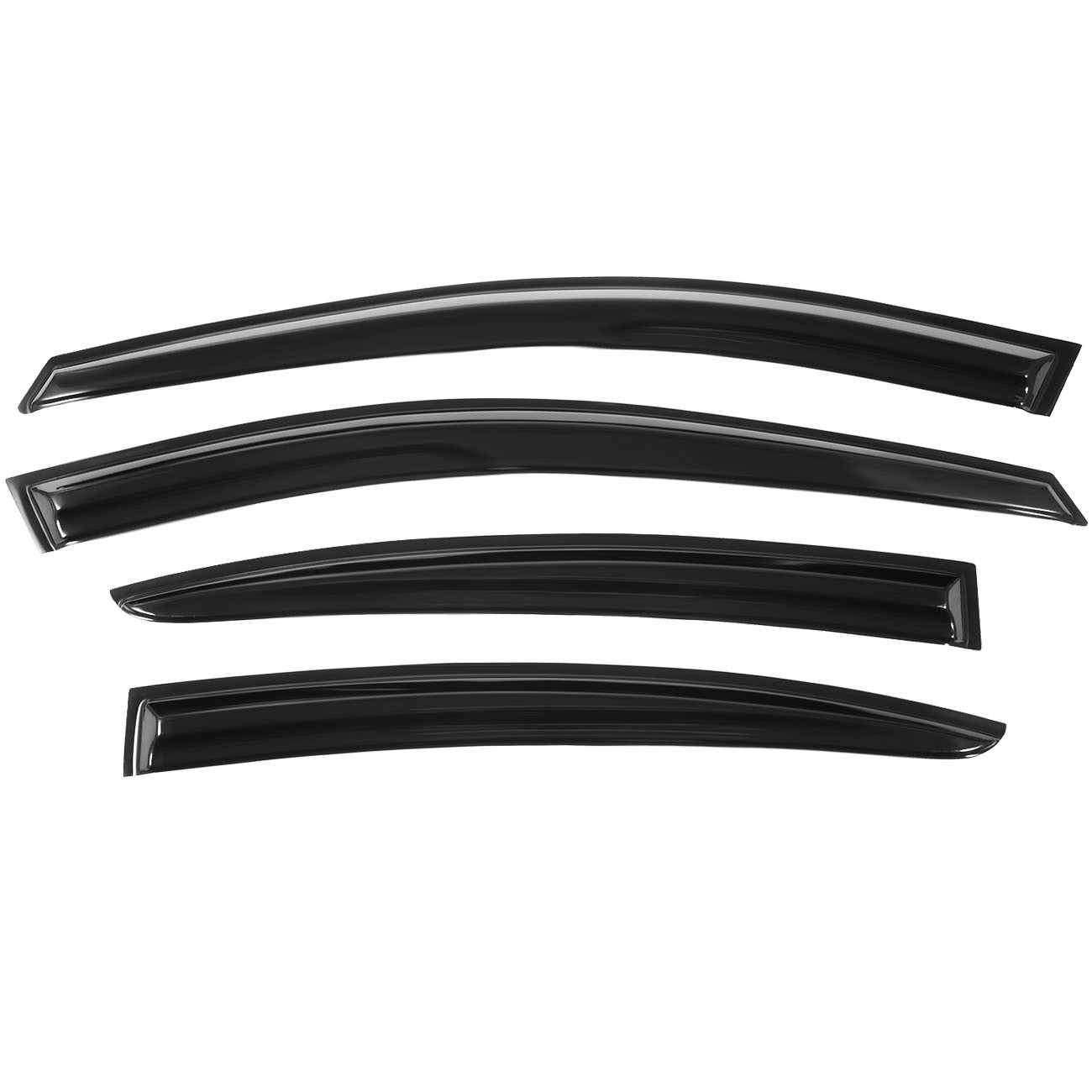 Wind Deflector For Chevy Cruze 2011-2015 Black 4pcs Tape-on Out-Channel