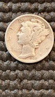 1945 Mercury Dime 10c Circulated 90% Silver Coin