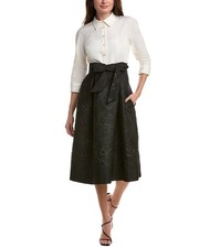 Teri Jon By Rickie Freeman Elbow Sleeve Midi Dress Women's