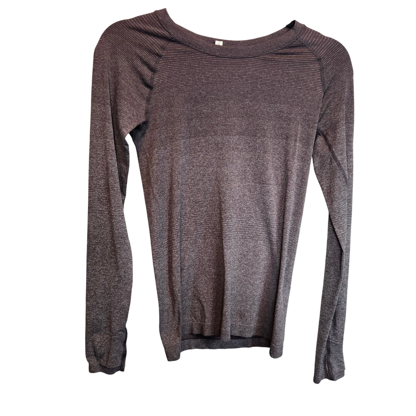 Athleta Momentum Gradient Heather Top Womens XS Plum Running Base Layer