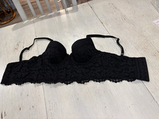 Victorias Secret Bra Womens 34B Lace Longline Bustier Underwire Floral Lingerie