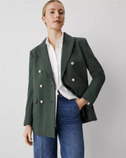 NEW ANN TAYLOR 198 DRIED CILANTRO MODERN BLAZER SZ 6