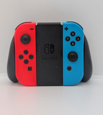 Official Nintendo Switch Neon Red + Blue Joy-cons Joy Con Pair + Comfort Grip