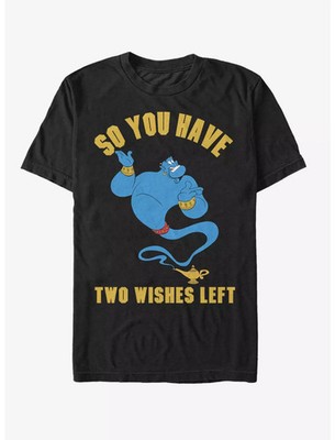 Disney Aladdin Genie Two Wishes Left T Shirt Size S - 5XL Gift For Friends