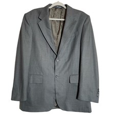 Oscar De La Renta Blazer 41R 100 Wool Micro Houndstooth Classic Suit Jacket