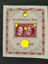 Hitler/Eva Braun 1945 postfrisch Block /nicht verausgabt/Lückenfüller/Repro/Fake