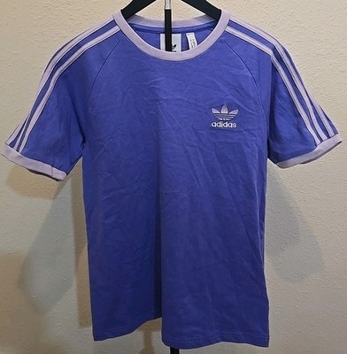 Adidas Originals 3 Stripes Tee Shirt -KA5059-cobalt Blue/ Purple -Men Size S