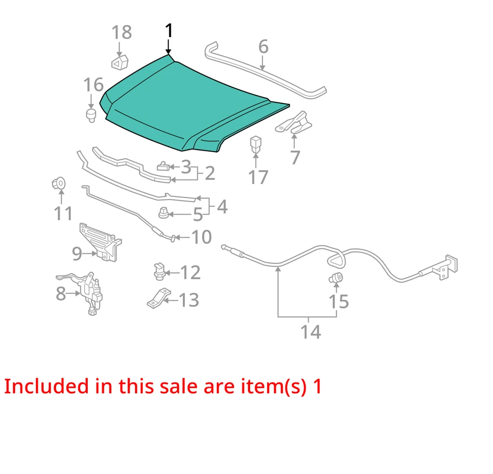 Honda Ridgeline 2006-2014 capó OEM HYZUV Foto 2 de 3