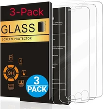 3-Pack For iPhone 5 5S 6 6s 7 8 Plus X Xs Max XR Tempered GLASS Screen Protector