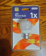 Electreck LED Round Light Bulb with Bayonet Cap (BC) Fitting White X1 Pack