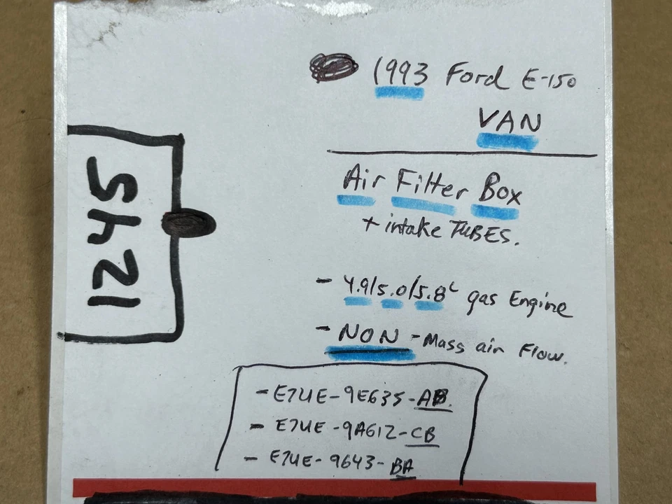 Furgoneta Ford E-150 Econoline 87-96 - CAJA FILTRO AIRE 4.9 5.0 5.8 toda carcasa sin masa Foto 3 de 4