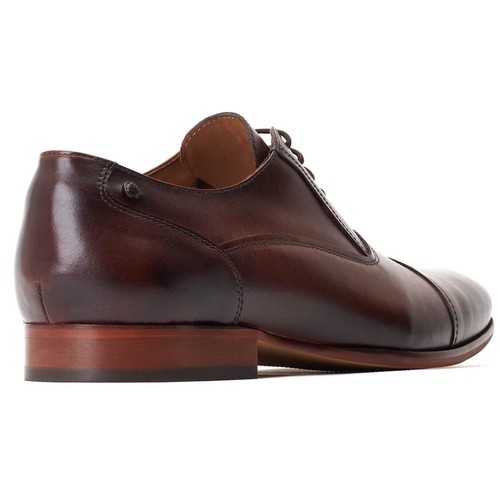 Base London Angelo Black Leather Male Mens Formal Lace Up Shoes - Picture 2 of 6