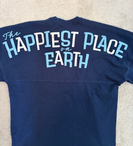 Disneyland Spirit Jersey Adult Size Small Happiest Place on Earth Navy Blue