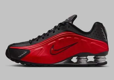 Nike Shox R4 Shoes University Red Black HQ1988-600 Men's Sizes NEW
