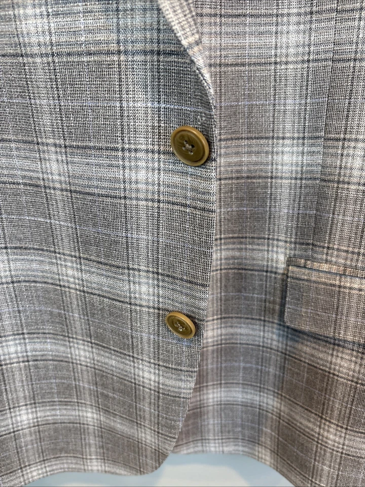 Abrigo Blazer Deportivo Michael Kors Para Hombre Clásico Elastizado Cuadros Ventana 52R $295 Foto 2 de 4