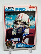 1982 Topps - Randy Cross #481 SIGNED NFL Football Card