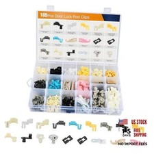 165Pcs Door Lock Rod Tailgate Handle Retainer Clip Assortment - Gray