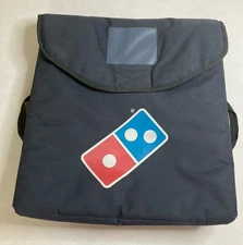 Domino's Pizza Delivery Bag Navy Blue Authentic Insulated Thermal Heat 18x20