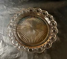 Vintage Anchor Hocking Old Colony Pink Depression Glass Lace Edge Plate 10.5"