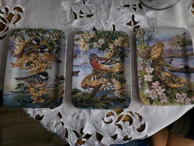 Ursula Bands Vogelfamilien Sammelteller - Porzellan Wandteller