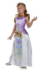 Zelda Deluxe Costume for Kids, Official Legend of Zelda Dress, Size XL 14-16 