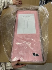 New In Box/ Pottery Barn Kids Pink Linen Box Canopy Bed Curtain Net 42” x 96”