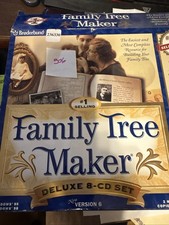 Broderbund Family Tree Maker Deluxe Version 6.0 8-CD Set Windows 95 98 Genealogy