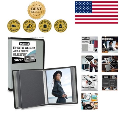 Stylish 8.5x11 Portfolio Binder - Acid-Free Pages for Artwork and Documents