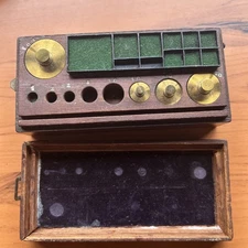 Vintage Antique Apothecary Grain & Fractional Weights Set Brass- Incomplete