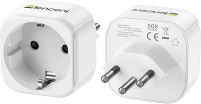 2 x Power Adapters EU DE to CH Travel Plug Type J Schuko Travel Adapter for