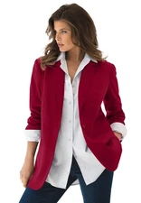 Roaman's Women's Plus Size Relaxed Boyfriend Blazer