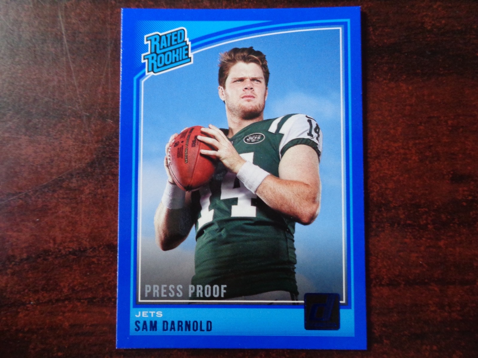2018 Donruss Sam Darnold #301 BLUE Press Proof ROOKIE CARD-Seahawks