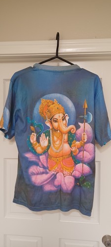 GANESH Hindu God Short Sleeve T TEE Shirt L - Picture 3 of 3